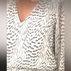 Ramy Brook Sparkly V Neck Top- Size S